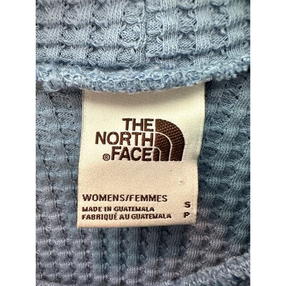 THE NORTH FACE | Blue Chabot Waffle Knit Pullover Cotton Mock Neck Top | Small - Picture 5 of 6